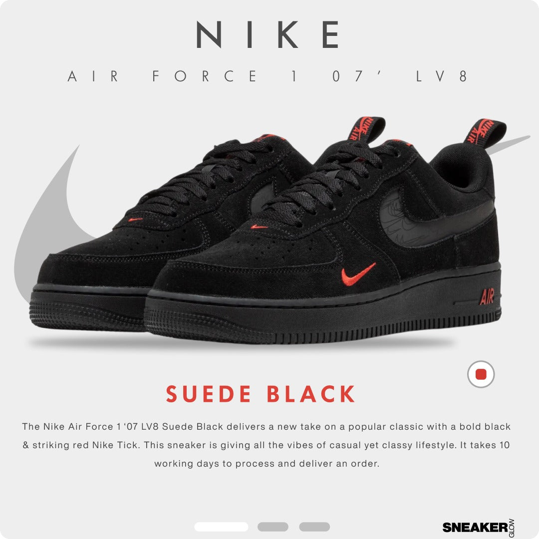 NIKE AIR FORCE 1 REFLECTIVE BLACK ORANGE