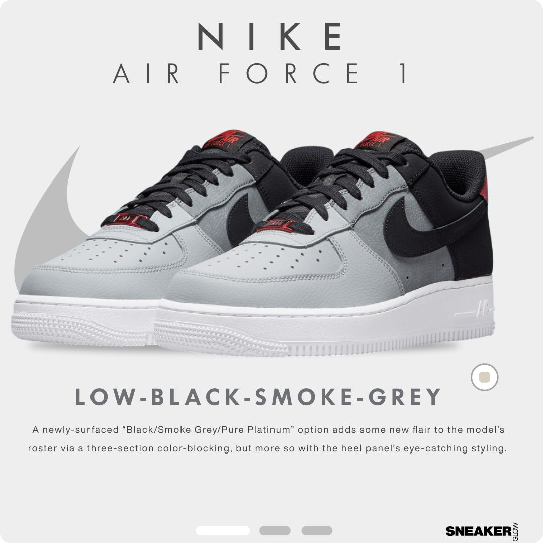 NIKE AIR FORCE 1 BLACK SMOKE GREY