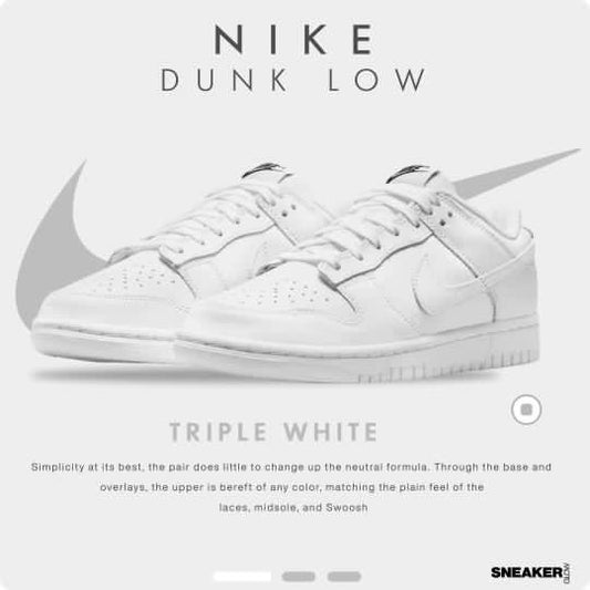 nike dunk low triple white