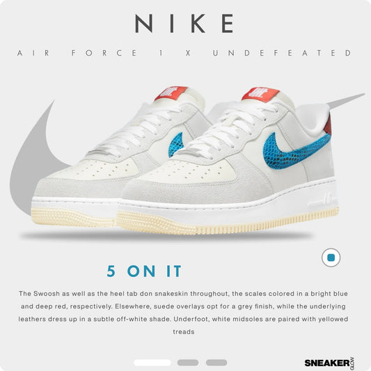NIKE AIR FORCE 1 X UNDEFEATED 5 ON IT