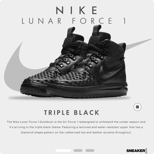 NIKE AIR FORCE 1 LUNAR TRIPLE BLACK