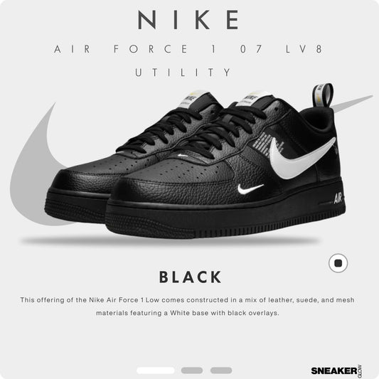 NIKE AIR FORCE 1 LV8 UTILITY BLACK