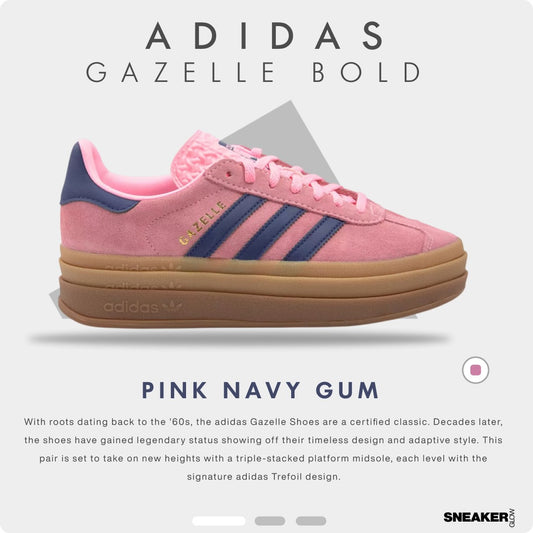 ADIDAS GAZELLE PINK NAVY GREEN